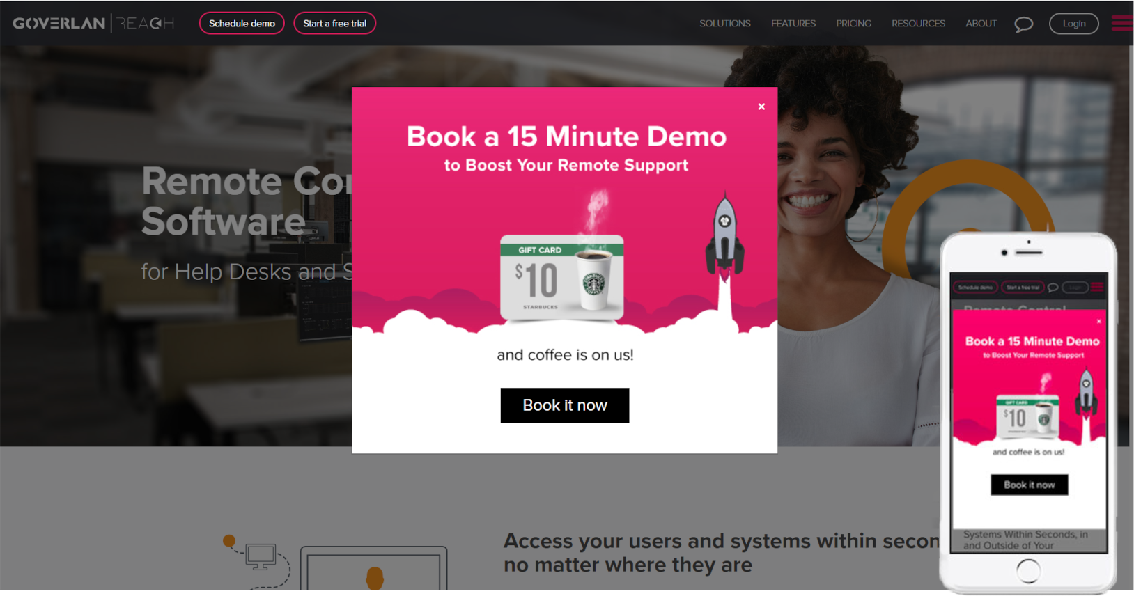 UTM based responsive modal development.