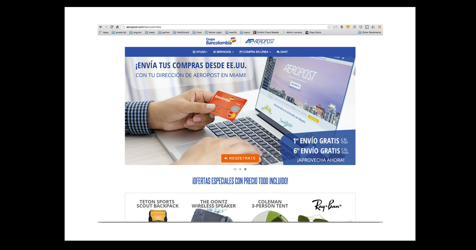 Responsive landing page development