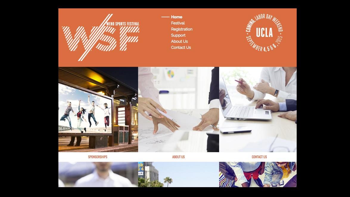 Single page web application sport marketing website