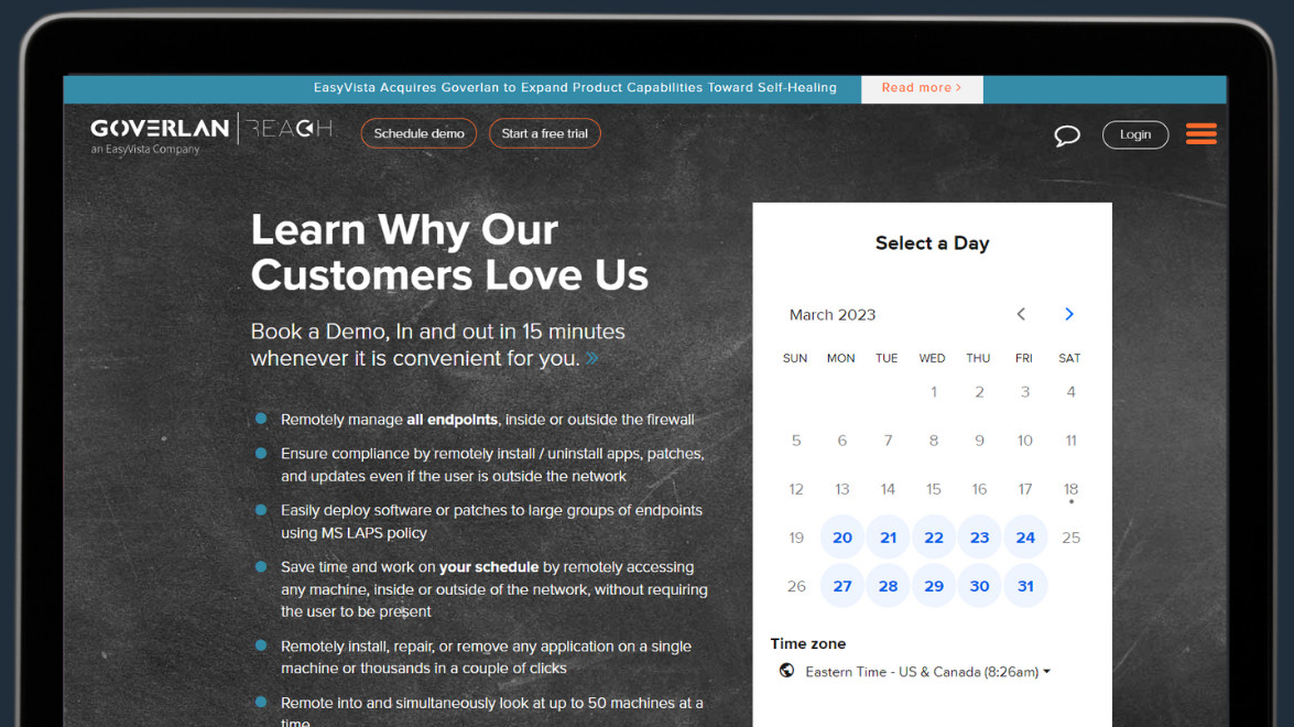 Product demo scheduling page redevelopment, optimization calendly integration